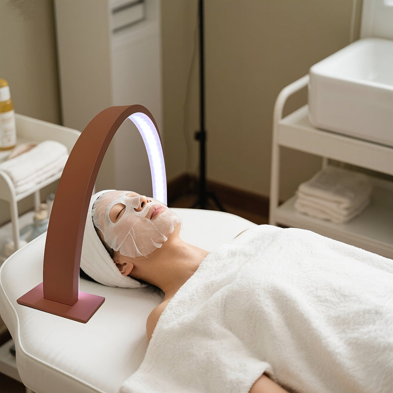 Linterna LED en forma de media luna, luz de relleno U con cuerpo metálico alimentado por USB, ideal para la industria de belleza, manicuras y extensiones de pestañas. Equipo profesional de belleza plug-and-play