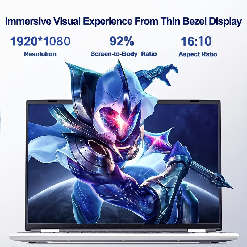 Portátil 16GB RAM DDR4 y SSD SATA-PCIE de 1TB, Intel N95 hasta 2.4 GHz, Pantalla IPS FHD de 15.6", Teclado con Retroiluminación
