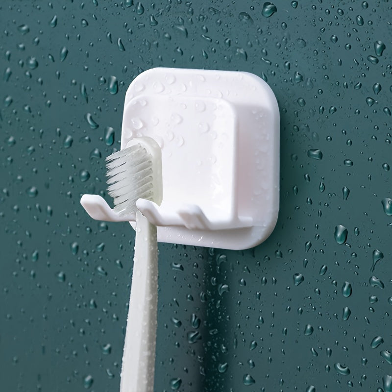 Porta cepillos de dientes para baño, 1 o 2 piezas, soporte montado en pared, colgador para cepillos, porta vasos, accesorios para baño