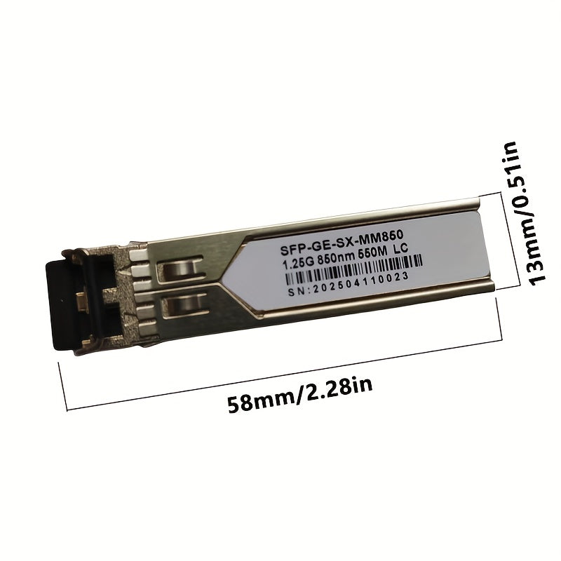 1/1 Par, 1,25 G SFP Gigabit LC Multi-Modo Doble Fibra Módulo Óptico, Distancia de Transmisión 500 m, Detección en Tiempo Real DDM, Plug-and-Play, Adecuado para Cisco y otras marcas, Adecuado para conmutadores de fibra, transceptores de fibra, routers de