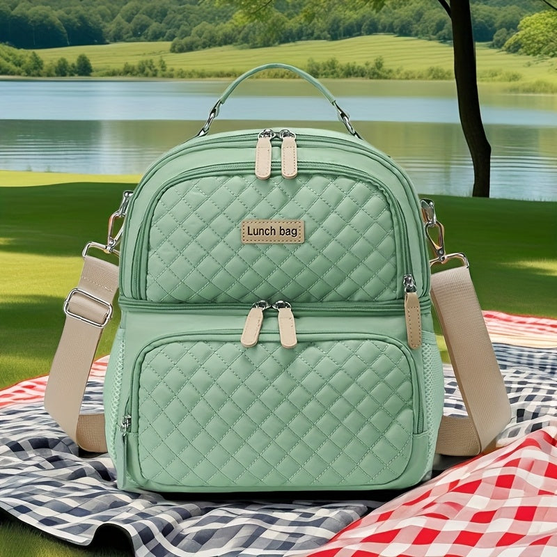 New Bolsa Térmica para Almuerzo, Gran Capacidad y Estilo Multifuncional, Ideal para Uso Exterior, Viajes Diarios y Largos Recorridos, No Contacto con Alimentos