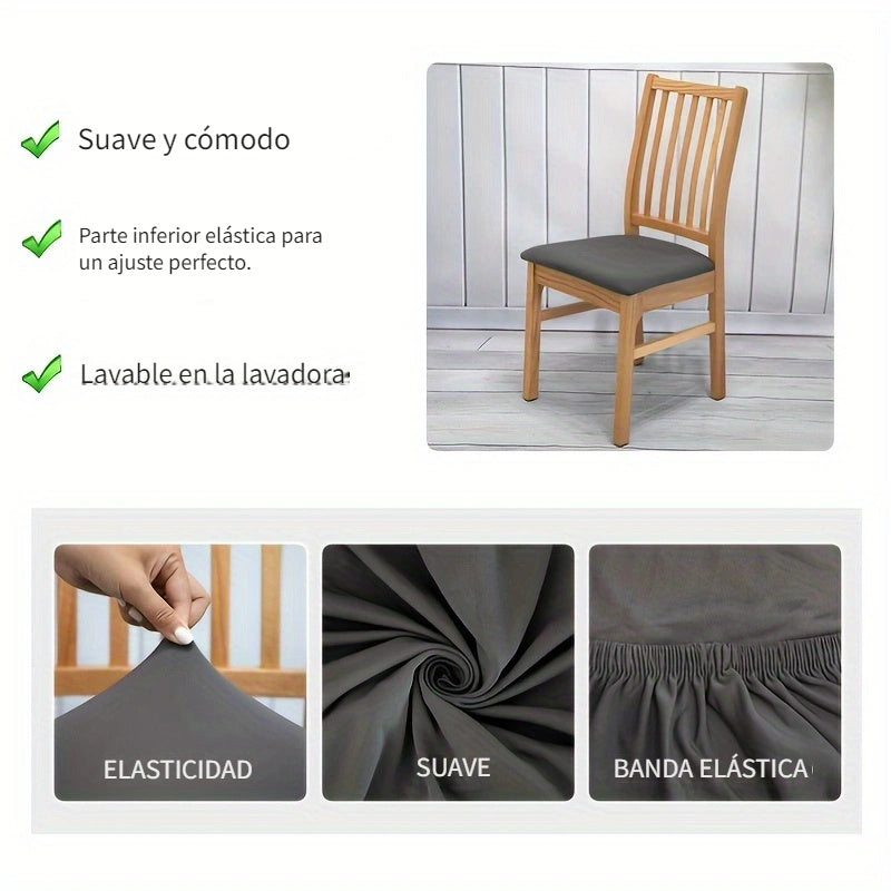 1 pieza, funda de cojín de silla de color sólido para todas las estaciones
