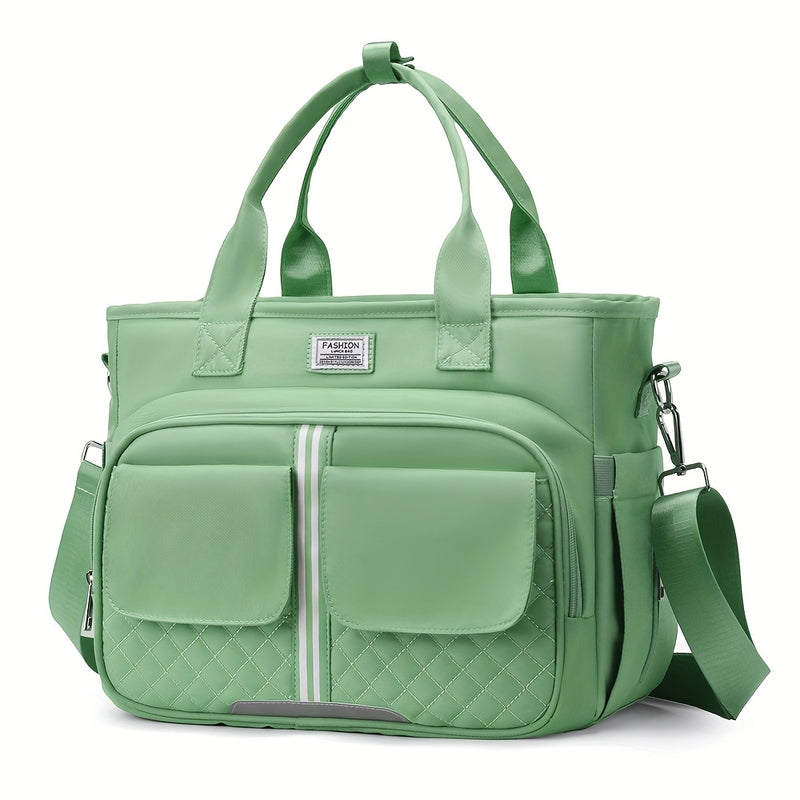 Bolsa de almuerzo aislada eonothem - Diseño estilizado de lana rosa con múltiples bolsillos, sin contacto con alimentos, perfecta para pícnic, viajes y uso diario, esenciales para pícnic | Textura de lana | Bolsa aislada