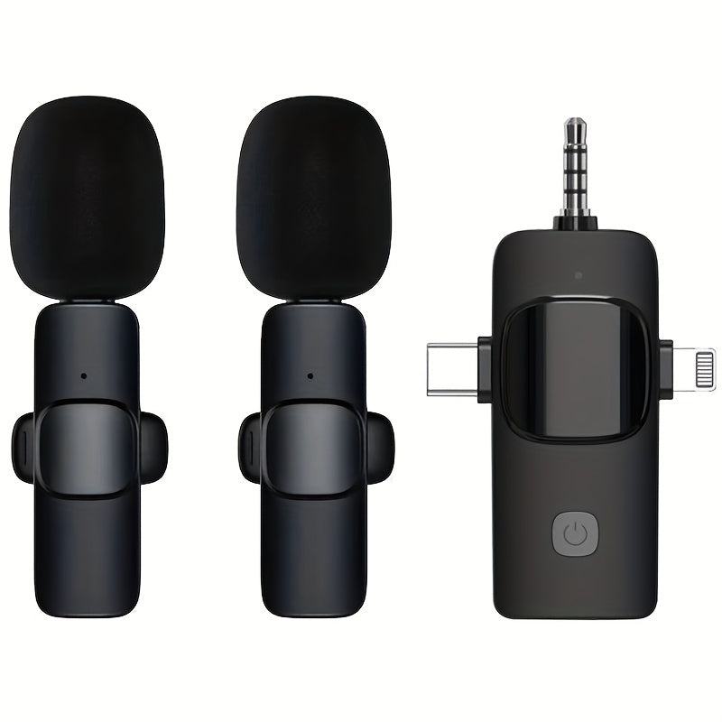 Microfono Lavalier sin varillas de Transmisión Continua Sanhe Compatible con iPhone y Teléfonos Inteligentes Tipo-C 3.5, Micrófono Profesional Mini para Solapa, Adecuado para Grabación de Video en iPad