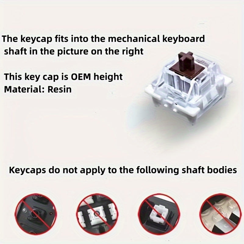 1pc Teclado mecánico con diseño de lazo creativo, tecla ABS de perfil OEM, accesorio único para computadora, regalo ideal para amigos.