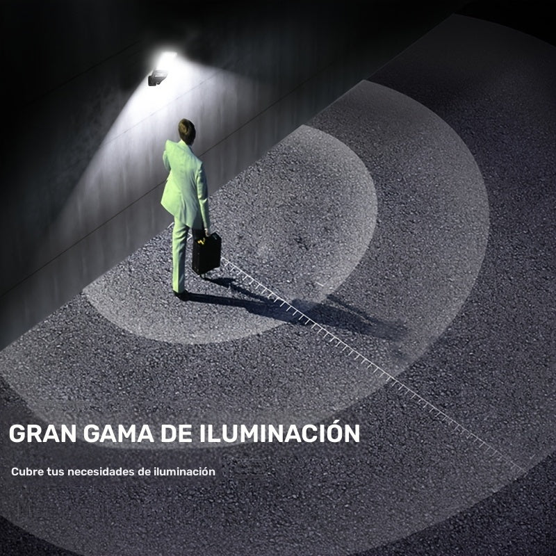 9 lámparas solares LED COB con 3 modos de iluminación y control remoto, IP44, lámpara de seguridad con sensor de movimiento para exteriores, iluminación de senderos de jardín para decoración navideña, cargada por energía solar, sin cableado, 0 facturas d