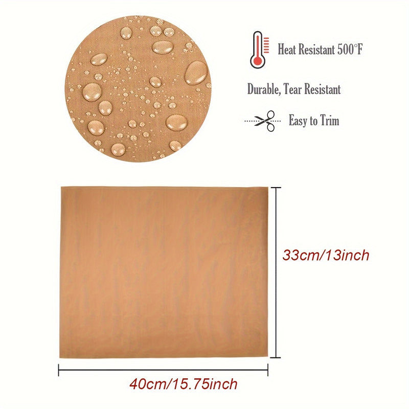 1/3pcs Hoja Grande de PTFE Resistente al Calor de 13"x15.75" 33x40cm, Antiadherente Reutilizable para Hornear, Alfombrilla de Cocina para Limpieza Fácil, Papel de Transferencia Lavable para Prensa Térmica para Artes y Manualidades, Alfombrilla de Teflón