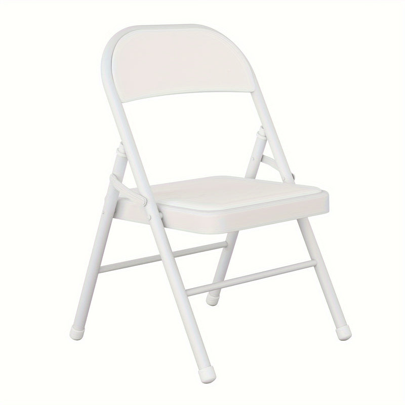 Silla Plegable Versátil con Respaldo de Cojín Suave - Portátil, Estructura de Metal para Hogar, Oficina y Uso Exterior - Ideal para Comedor, Conferencias y Bodas
