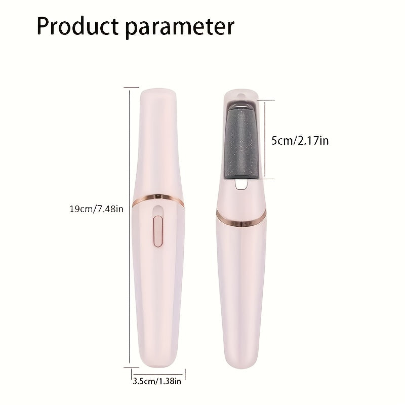 Extracción de pies eléctrica recargable por USB - Herramienta de epilación inalámbrica automática para cuidado de pies muertos, claros, rotos y duros, diseño de plástico duradero con 3 modos (calentamiento, enfriamiento, rápido), accesorio de cuidado de
