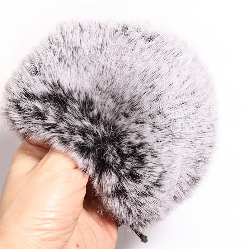 Funda para Micrófono Xuanfengxia Snow Monster Blue Yeti Pro - Lana de Peluche, Esponja a Prueba de Viento y Rocío, Diseño de Bola de Pelo Gris Suave para Reducción de Ruido y Protección contra Rocío, Equipo de Estudio | Funda de Micrófono de Peluche | Fu