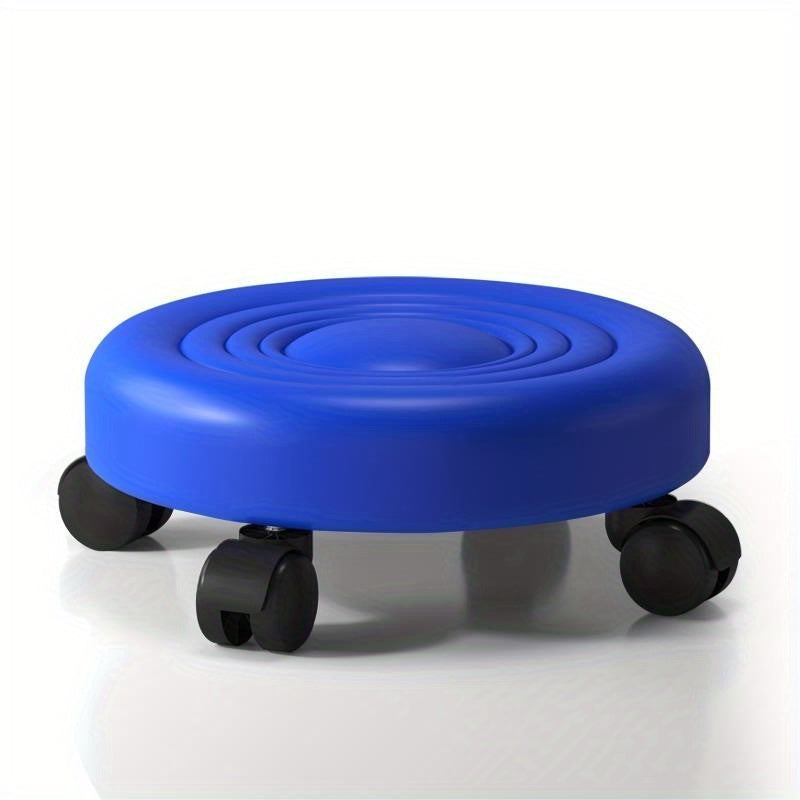 1 Pieza, Taburete Bajo Para Sentarse, Taburete Pequeño Con Ruedas, Silla Giratoria De 360 ° Para Adultos, Trabajo De Limpieza, Taburete Bajo Al Suelo Con Almohadilla Suave Y Ruedas Giratorias