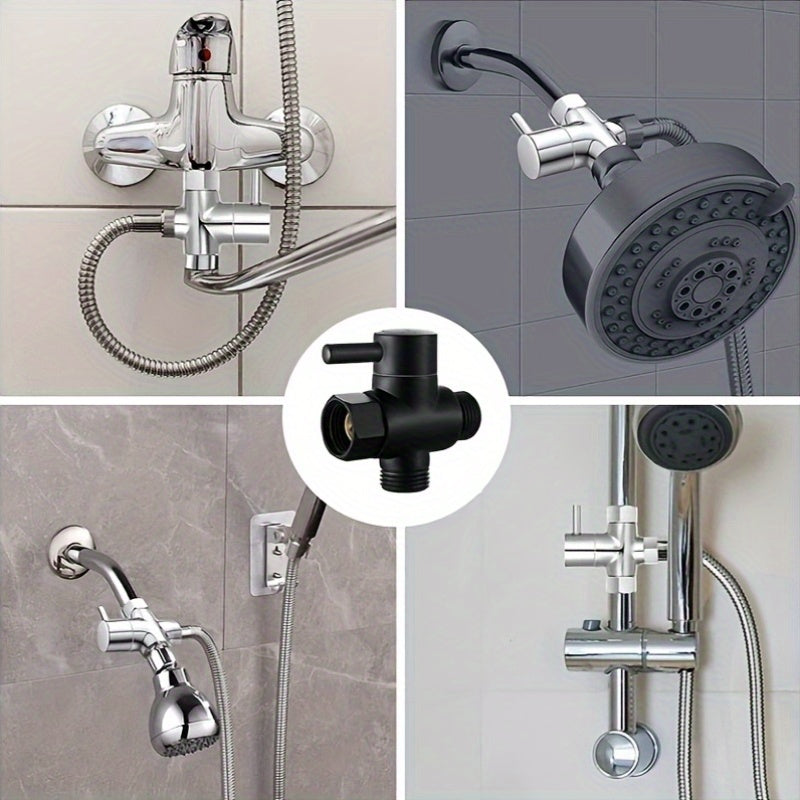 1 Conjunto de Ducha de Lujo ABS de Alto Flujo Dos-en-Uno con Sprays Portátiles y Fijos, Derivador de Agua de 3 Vías, Manguera Extendida - Sin Necesidad de Electricidad, Material de Plástico Duradero para una Experiencia de Baño Mejorada