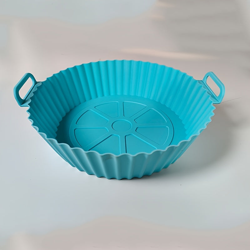 Revestimiento de silicona para freidora - antiadherente, reutilizable, cesta redonda para alimentos, compatible con la mayoría de modelos, ideal para el hogar, cocina, patio, no requiere electricidad