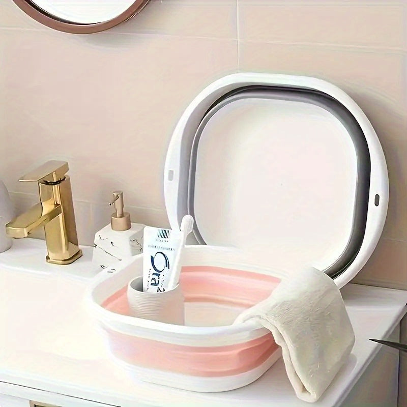 Fregadero plegable ahorrador de espacio - Adecuado para hogar/dormitorio/camping Diseño portátil multifuncional | Estilo moderno para lavado de RV/coche y baño de pies (Duradero y fácil de almacenar)