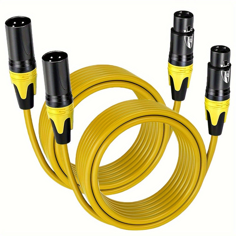 Cable de micrófono XLR de 3 pines, paquete de 6 piezas, cable balanceado profesional, extensión macho a hembra, longitud de 60.96 cm a 10.06 metros