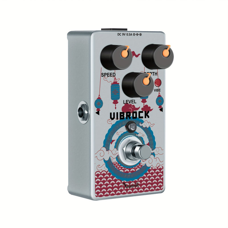 Pedal de guitarra de modulación psicodélica rock, coro-tremolo, monobloque, pedal de efectos múltiples con coro/tremolo, pedal de modulación psicodélica rock para guitarra eléctrica, bypass verdadero