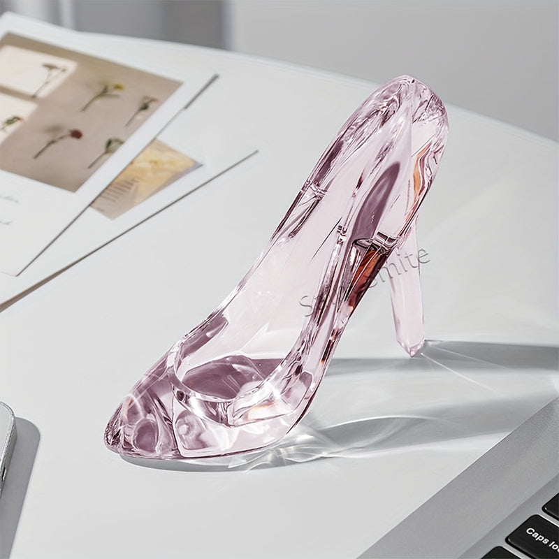 Adorno Elegante de Zapato de Cristal Acrílico - Decoración de Lujo de Inspiración Nórdica para el Hogar, Perfecto para Cualquier Habitación, Regalo Ideal para San Valentín
