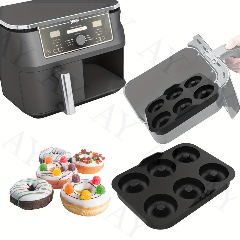 Revestimientos de Silicona Reutilizables Antiadherentes para Freidora de Aire | Molde para Donas, Tamaño Compacto (1/2 Piezas) - Compatible con Modelos Ninja AF400EU, AF451EU, SL400EU y Más Accesorios para Freidoras