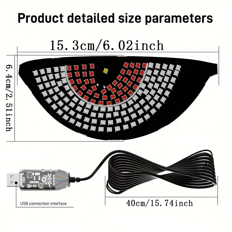 Conjunto de Luces Expresivas para Coche con Ojos del Diablo en LED, Lámparas Decorativas para Camiones y Autos con Conexión USB