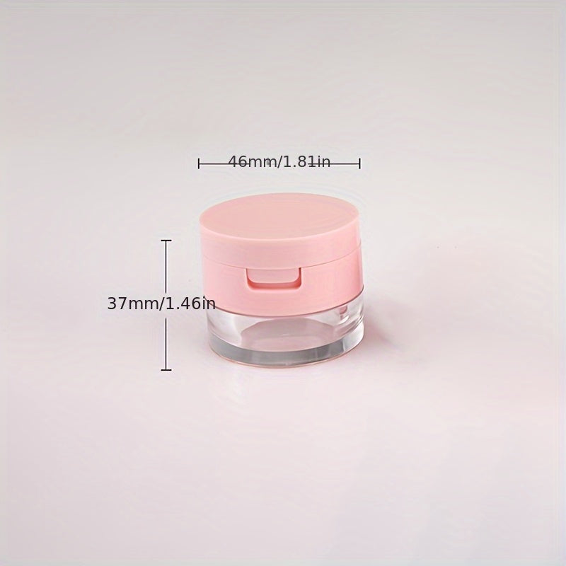 Estuche Compacto para Polvo Suelto de 3g/5g con Tamiz y Esponja - Organizador de Maquillaje Portátil, Sin Fragancia, Mini, Polvo de Miel, Red de Aislamiento