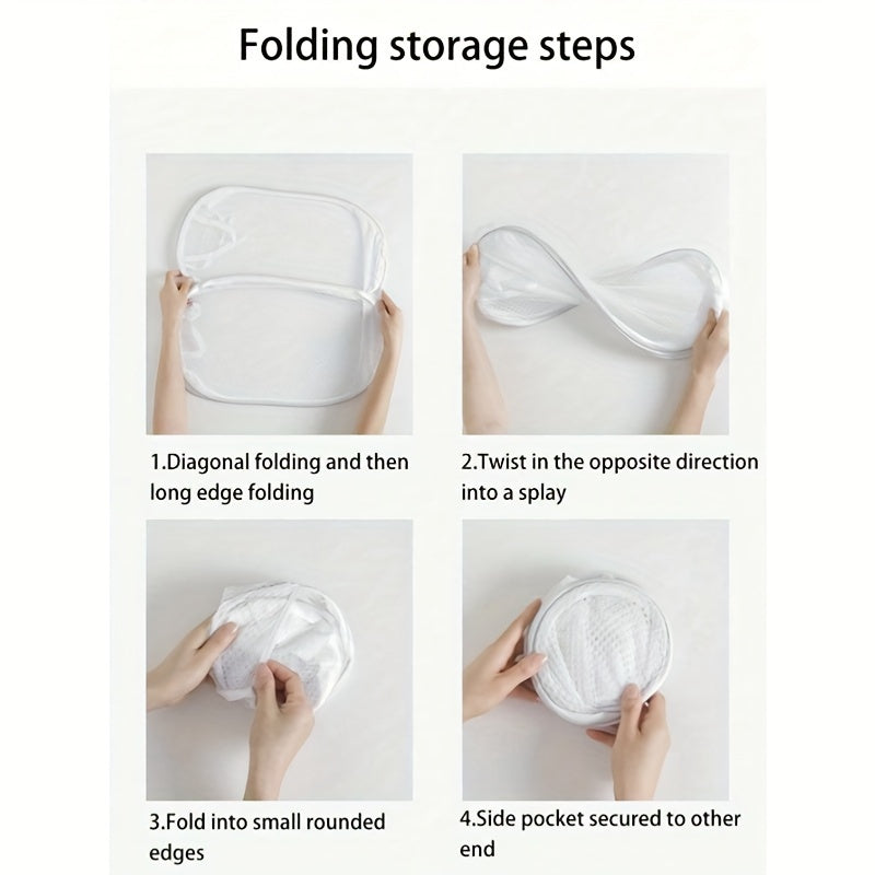 Cesto de lavandería de malla emergente grande con asas - Cesto plegable de estilo clásico para guardar ropa sucia en el baño, el dormitorio y la residencia - Cesto de lavandería ovalado duradero con múltiples componentes para varios tipos de habitaciones