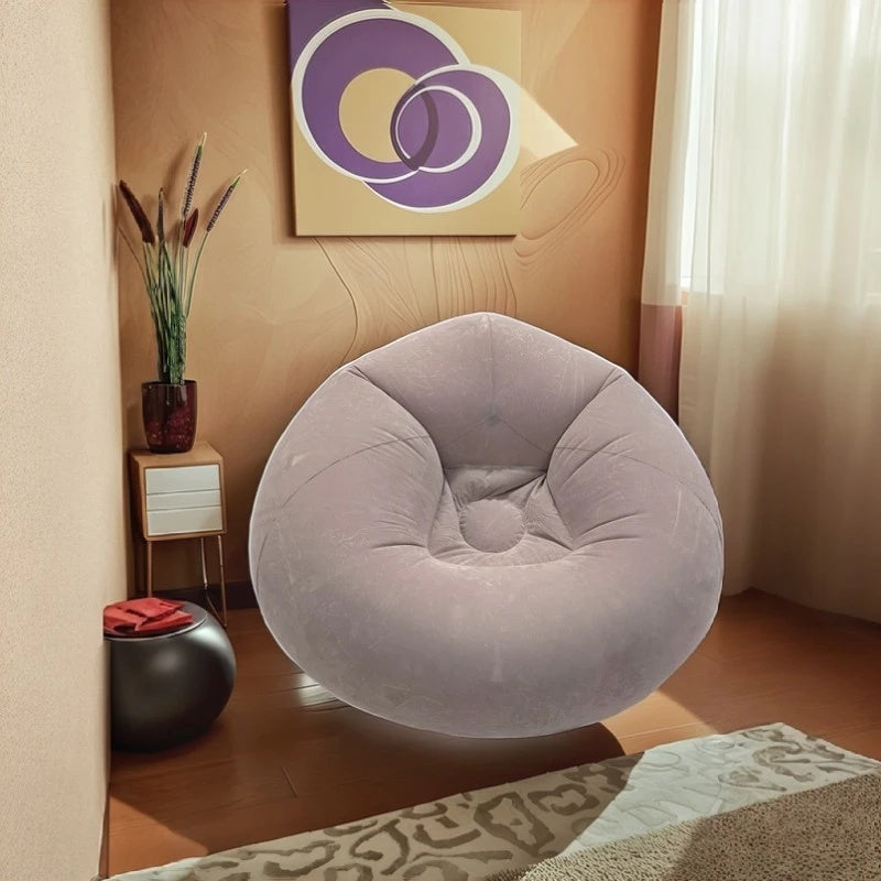 1 juego de sofá de patio, que incluye un gran sofá inflable manual y una silla de escritorio para una persona, fácil de transportar, hecha de material de PVC duradero, adecuada para salas de estar interiores y exteriores.