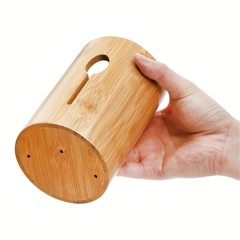 Juego de 4 piezas, caja de almacenamiento de cubiertos de bambú, soporte de utensilios de cocina de granja rústica, soporte de cuchillos y tenedores, suministros de almacenamiento ideales para cocina y restaurante.