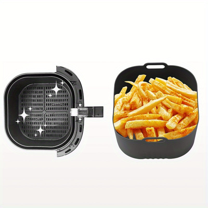 Revestimientos cuadrados para freidor de aire - Molde de silicona antiadherente para hornear para Philips HD9252 HD9200 HD9255, perfecto para pollo, papas fritas y verduras, apto para alimentos y fácil de limpiar, accesorios para freidor de aire
