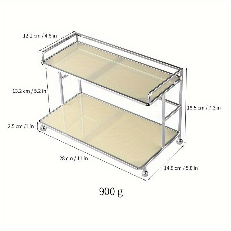 Organizador de Tocador de Estilo Nórdico de 1 Nivel en Acrílico - Elegante Expositor Negro para Mostrar Cosméticos, Perfumes y Almacenamiento de Vasos de Agua - Ideal para Baño, Sala de Estar o Decoración de Entrada