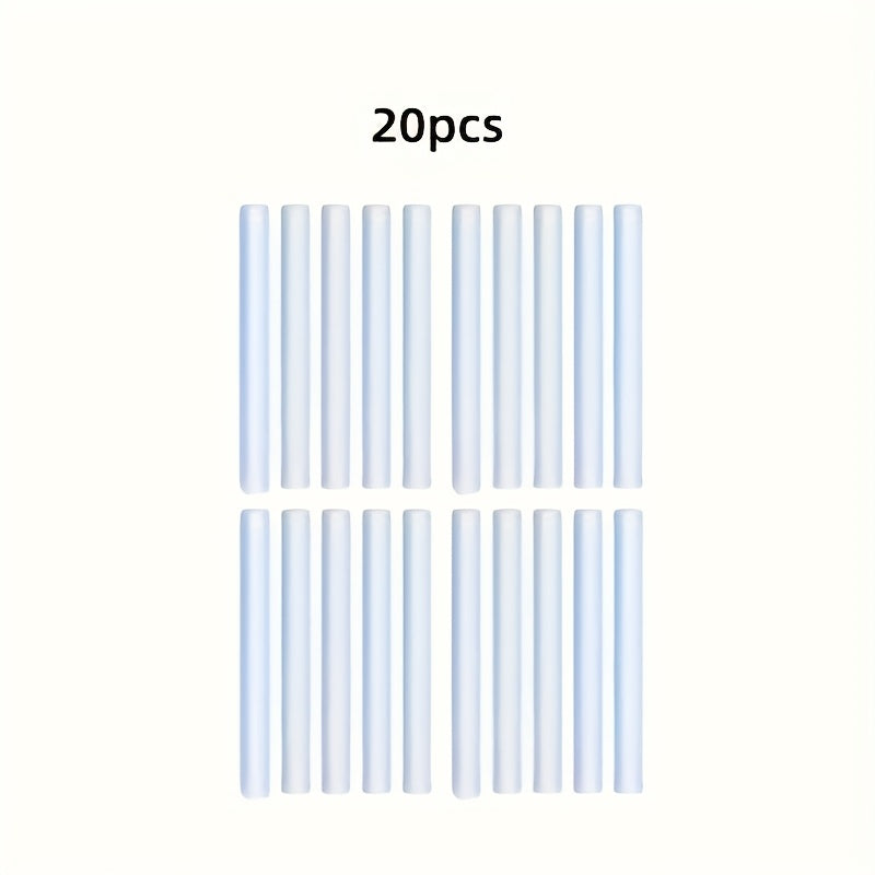 Núcleos de Repuesto para Humidificador Xpxhaous - 3/5/12/20 piezas, Diseño de Hisopo Ajustable al Tamaño Perfecto, Forma Cilíndrica Blanca con Textura Acanalada, Ideal para Humidificadores y Purificadores de Aire