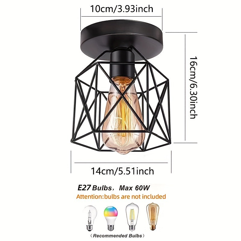 2 luces de techo modernas nórdicas, base de bombilla E27, iluminación fija para cocina, pasillo, balcón y foyer sin bombillas.