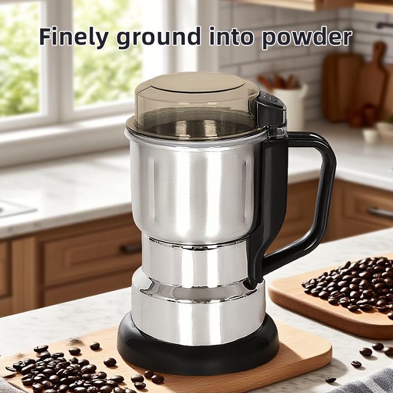 UAO, 1 pieza de 110V Molinillo eléctrico para el hogar, molinillo multifuncional, molinillo para granos, granos de café ultrafina, pequeño molinillo para uso doméstico, adecuado para granos y nueces, molinillo eléctrico para granos de café, molienda prof
