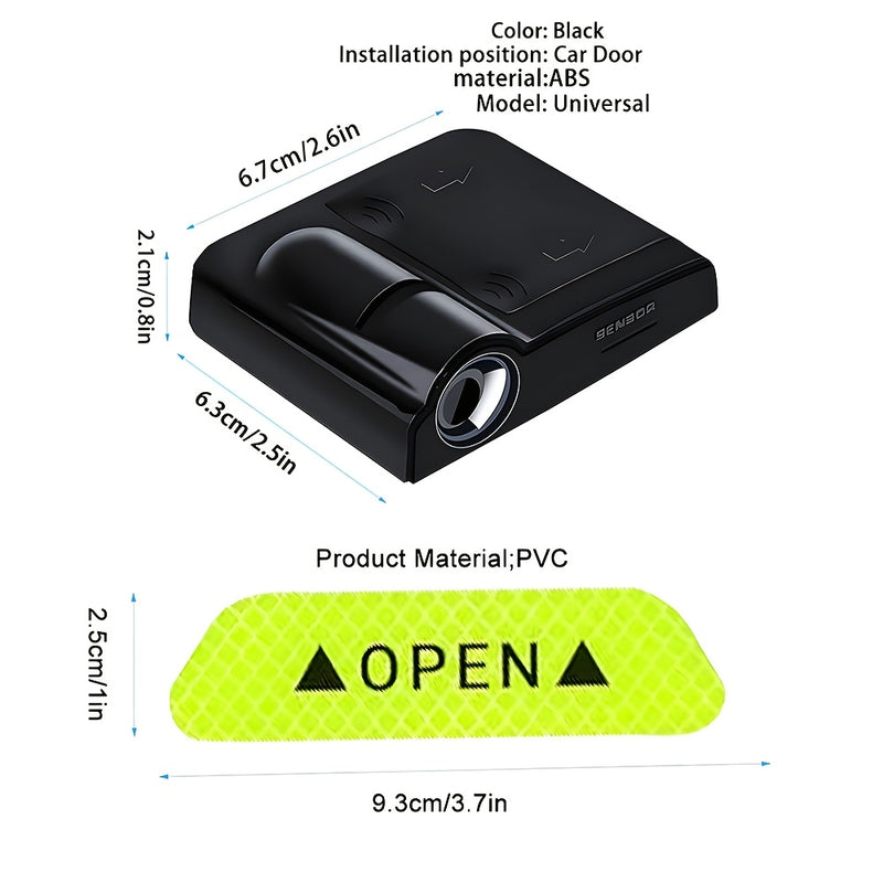 8 piezas de luces LED univer de bienvenida para puertas con pegatinas reflectantes de seguridad - Fácil instalación, aptas para sedanes, SUV, furgonetas, de larga duración y duraderas, accesorios LED univer para coches, día de San Valentín, Acción de Gra