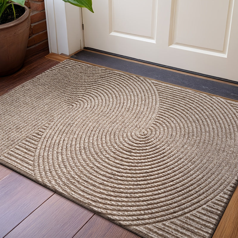 Alfombra decorativa geométrica a rayas, antideslizante y lavable a máquina, duradera y fácil de limpiar. Ideal para sala, cocina, dormitorio o porche, perfecta para el hogar y la decoración interior