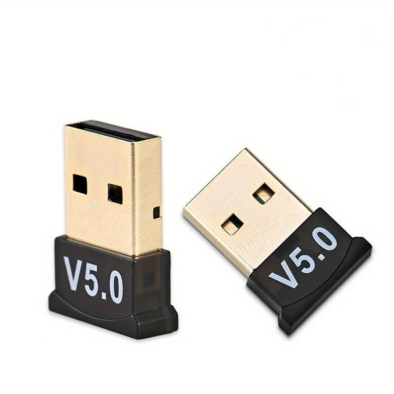 Adaptador de Audio Inalámbrico - Transmisor y Receptor USB 5.0 Sin Controlador para Computadoras de Escritorio - Conexión Fácil Plug-and-Play para Transmisión de Audio de Alta Calidad