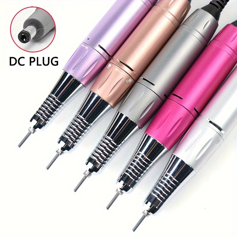 Mango eléctrico profesional para taladro de uñas, 35 000 RPM, accesorio para taladro de manicura, lima, pulidora, amoladora (sin olor, alimentación de CC, 36 V o menos)