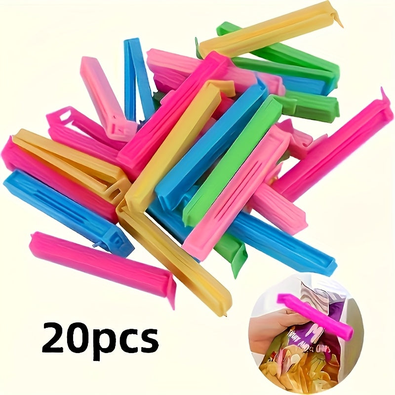 Clips de Plástico para Bolsas de Comida, Clips Reutilizables para Sellado y Accesorios de Almacenamiento en la Cocina
