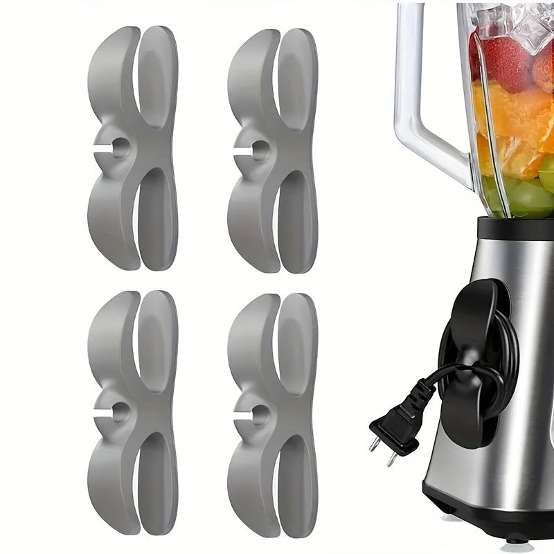 Organizador de Cables de 4/6 piezas, Clip de Fijación de Pegatina de Pared para Cables de Energía, Organizador de Almacenamiento de Cables para Cocina, Enrollador de Cables y Aparatos Domésticos