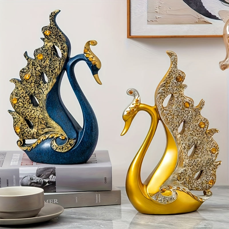 Juego de 2 Estatuas de Cisnes de Resina, Escultura de Pareja, Decoración para el Hogar en Sala de Estar, Dormitorio, Baño, Oficina, Mesa de Comedor, Banquete de Boda, Decoración Central de Chimenea