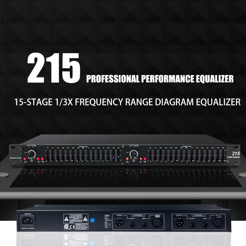 EQ215 Ecualizador De Audio Profesional Ecualizador Gráfico Estéreo