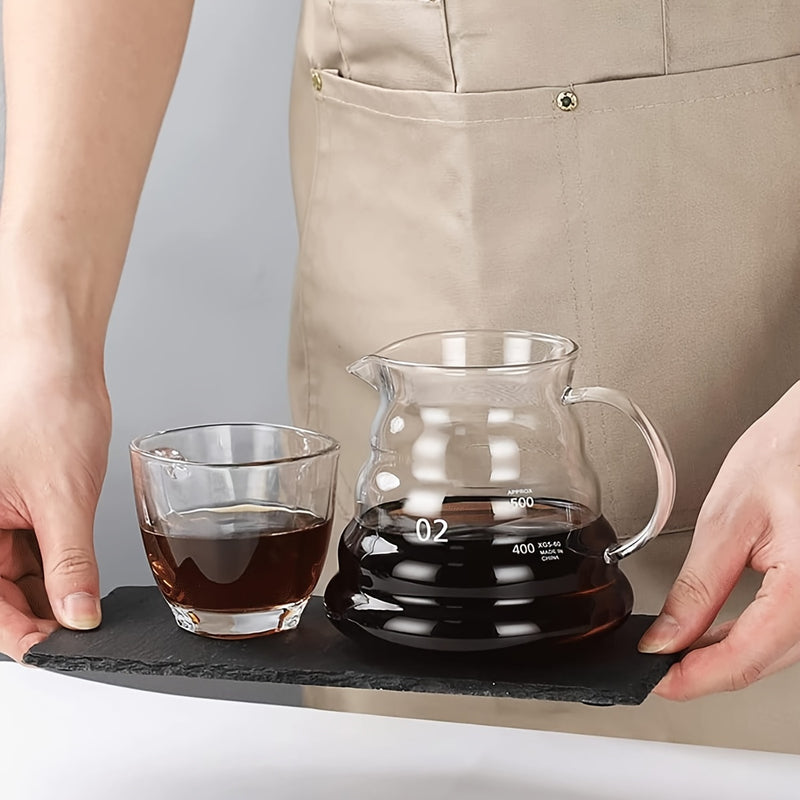 Cafetera de vidrio con capacidad de 360ml/600ml, ideal para uso en cafeterías y hogares.