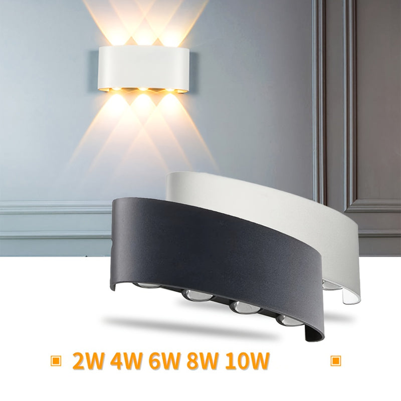 Linterna de Pared LED Moderna IP55 Impermeable ABS 85-265V Fácil Instalación, Luz de Pared Arriba y Abajo para Salas Dormitorios Pasillos Escaleras Cocinas Baños Restaurantes Porches