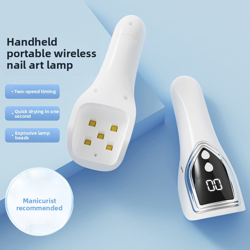 Secador de Uñas LED Portátil Recargable - Lámpara Mini para Gel con Pantalla Digital, Diseño Ergonómico para Manicura Rápida y Fácil, Carga USB, Blanco | Luz Moderna para Uñas | Acabado Brillante, Esmalte en Gel