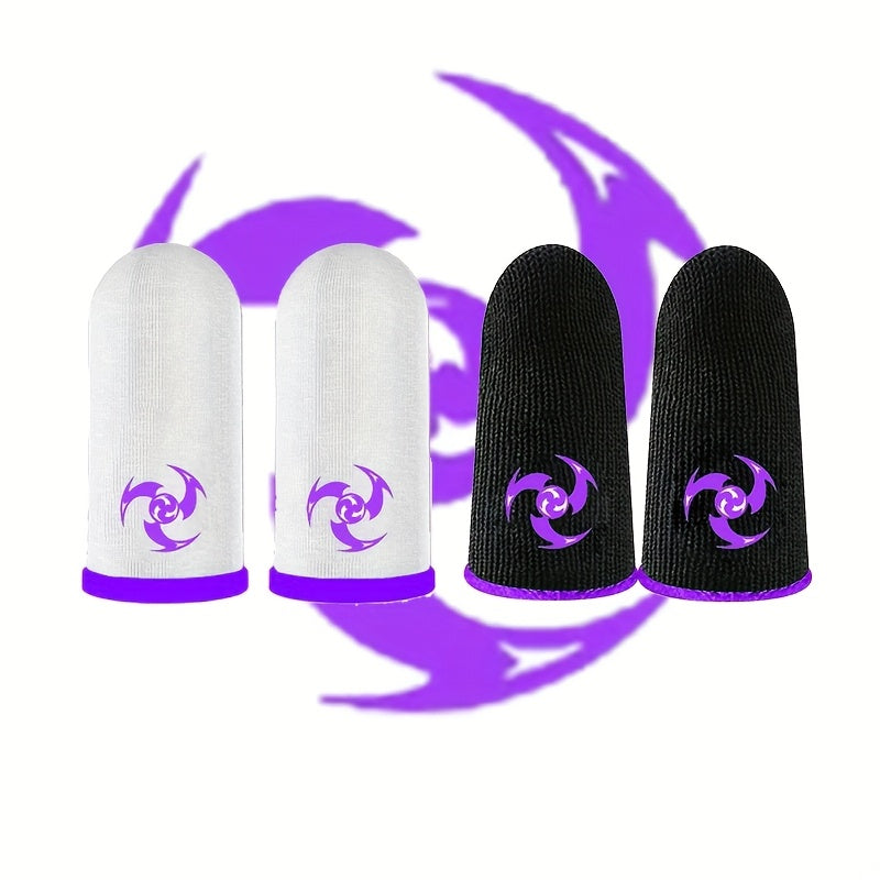 Manga de dedo de fibra de vidrio para juegos, cubierta de pantalla táctil para el pulgar, protector de pantalla táctil transpirable y sin costuras, deslizamiento suave, ligero y cómodo, mejora la experiencia de juego