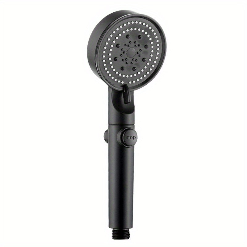 Chorro de ducha presurizado, grifo para baño, calentador de agua doméstico, cabezal de ducha portátil, cinco velocidades, alta presión, lujo en el baño, accesorios de aseo ()