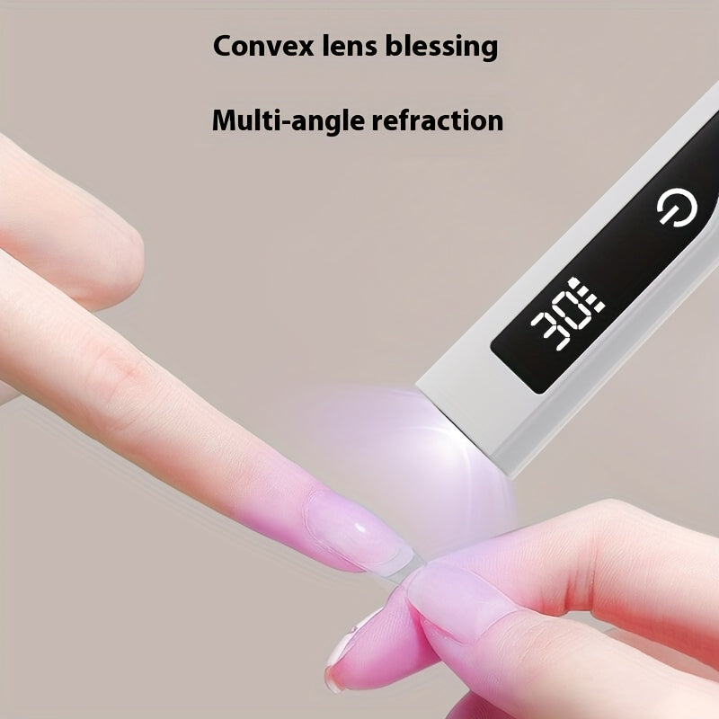 Linterna LED Inalámbrica para Uñas - Luz de Gel Manos Libres con Soporte Portátil, Secador USB, Batería de Larga Duración y Tecnología de Secado Rápido, para Hogar/Salón/Manicura/Pedicura - Rosa/Blanco/Azul, Accesorio de Belleza, Cuerpo de Plástico Resis