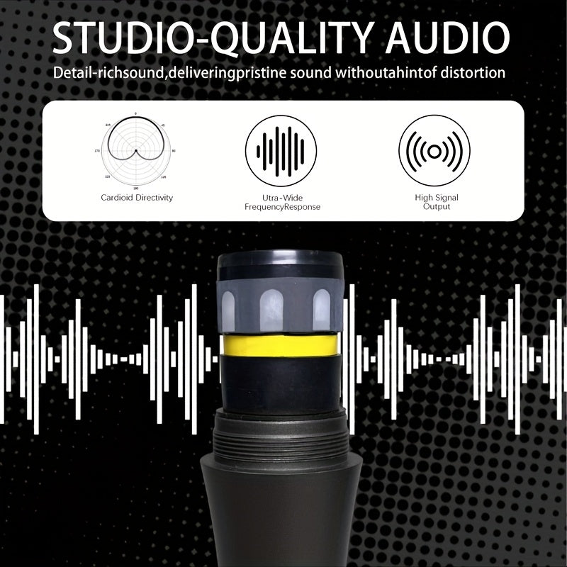 Nuevo micrófono inalámbrico E845, Micrófono profesional con conector de 6,35 mm, ideal para karaoke, transmisión en vivo, estudio de grabación de voz, sonido de alta fidelidad, diseño de metal elegante, compatibilidad plug & play