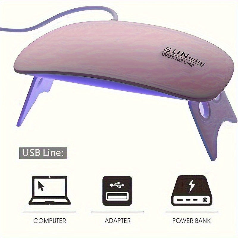 Secador de Uñas Plegable - Secado Rápido con Alimentación USB, Sin Baterías Necesarias, Diseño Portátil y Compacto para Salón y Hogar - Secador de Uñas y Cutículas Rápido, Inodoro y Seguro, Construcción en Plástico Duradero, Equipo de Belleza Elegante, A