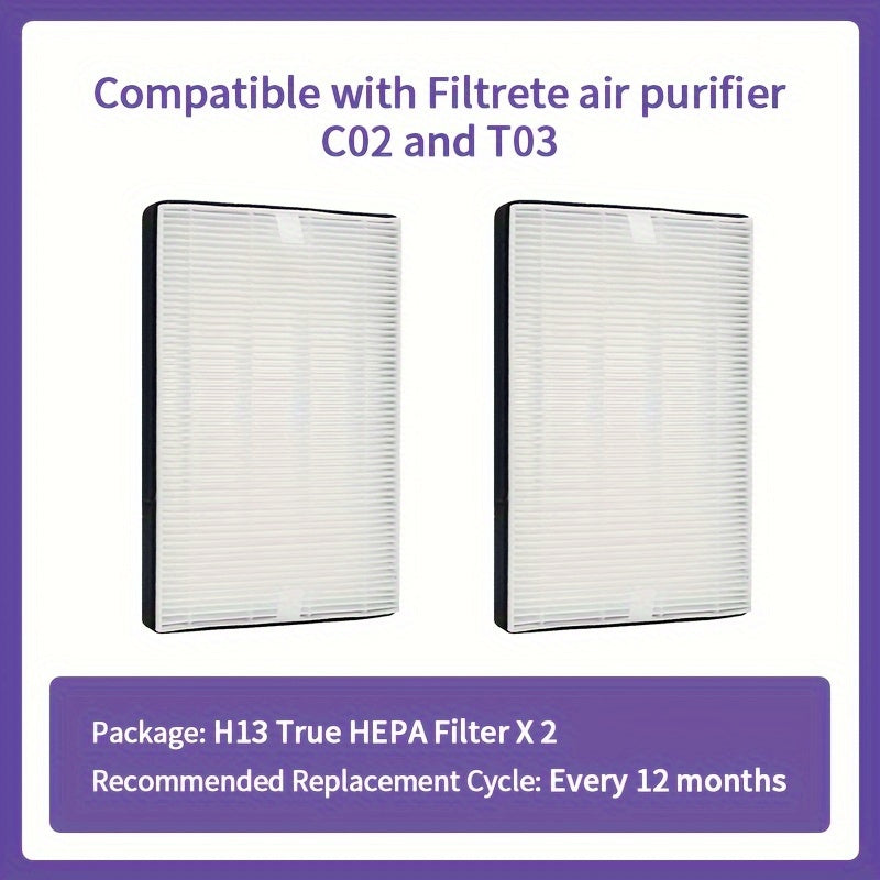 Topwell, 2 Piezas, Filtro De Reemplazo F2 A2, Compatible Con Los Modelos De Purificador De Aire 3M Filtrete Fap-C02Wa-G2, Fap-C03Ba-G2, Fap-C02-F2, Fap-T03-F2 Y Fap-To3-A2