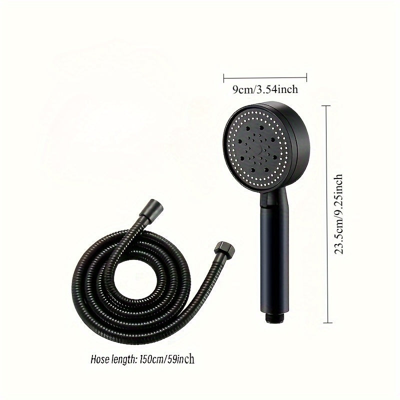 Cabeza de ducha de alta presión CelestiaFlow Luxury 5 funciones - Atomización premium, pulsos, lluvia y modos de ola, elegante cabeza de ducha de spa montada en la pared negra para una experiencia de baño en casa inigualable, patrones de pulverización ve